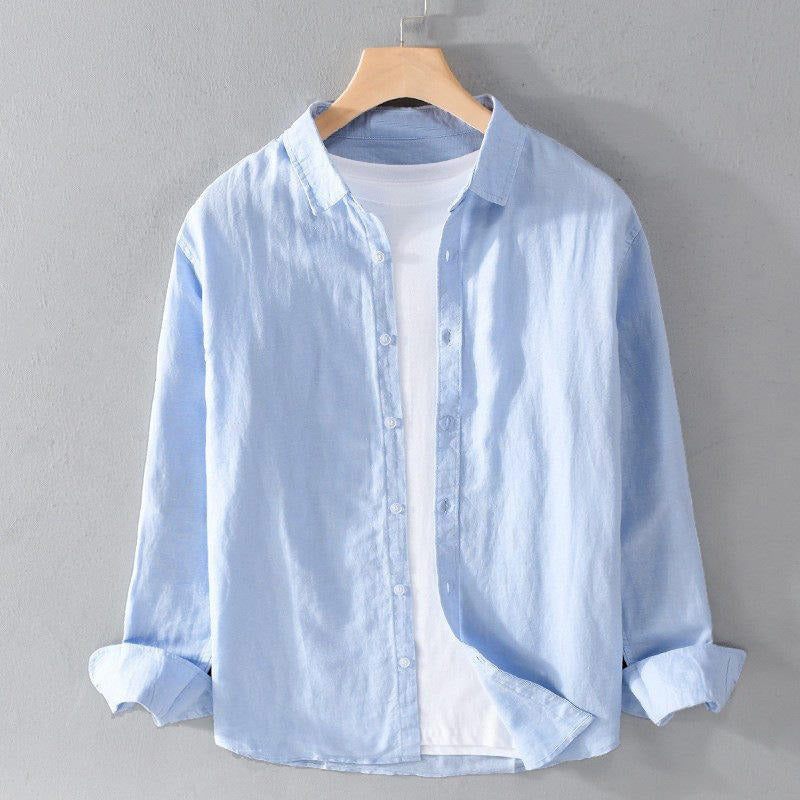 Men's Premium Green Abstract Print Mandarin Collar Half Sleeve Shirt